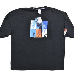 NEW Run Athletics Men's Adult Sz 2XL Tee Shirt T Black Athletic Casual Cotton